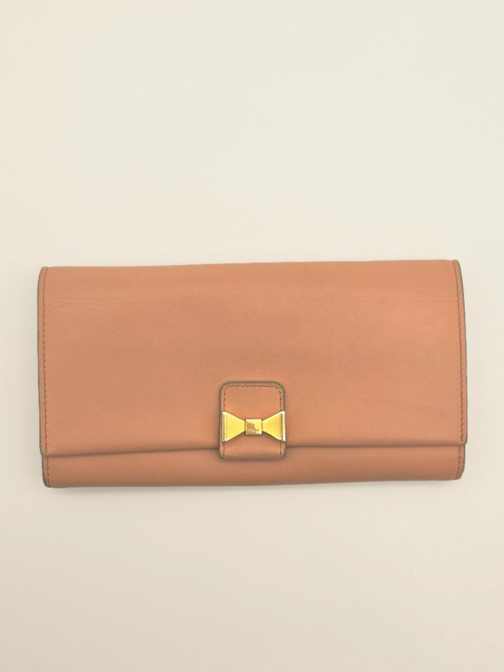 Chloe Bobbie Pink Leather Bow Long Wallet